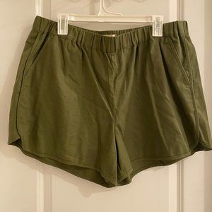 Madewell Twill Pull-On in Olive Green Size XL